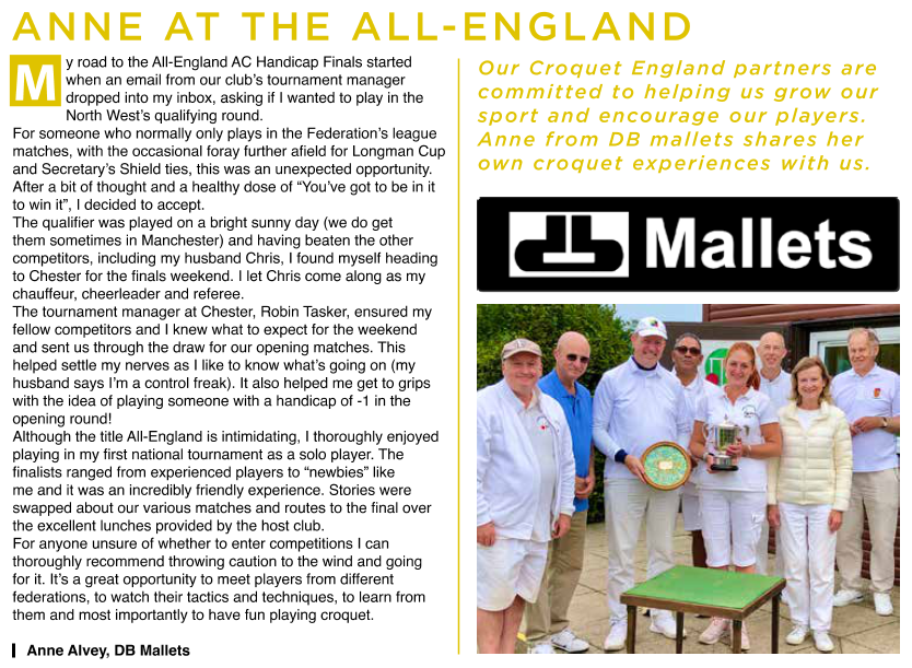 Anne at the All-England