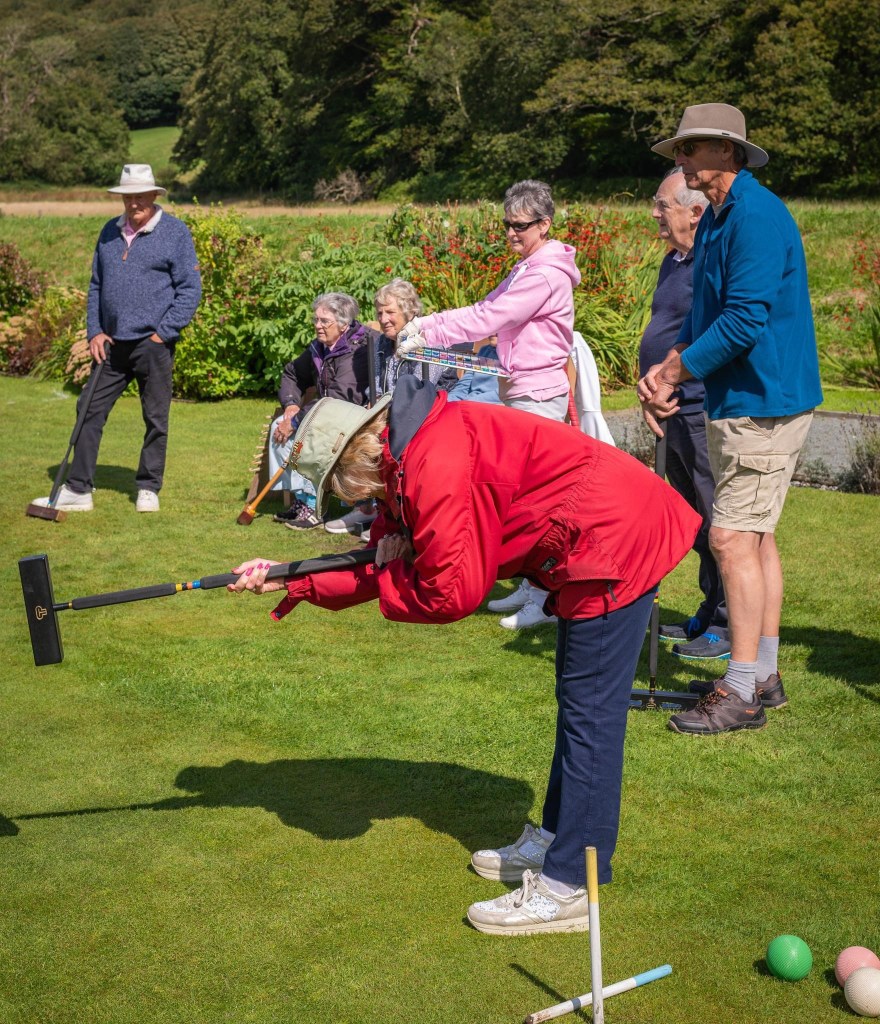 Keeping that head down and follow through with your Mallet