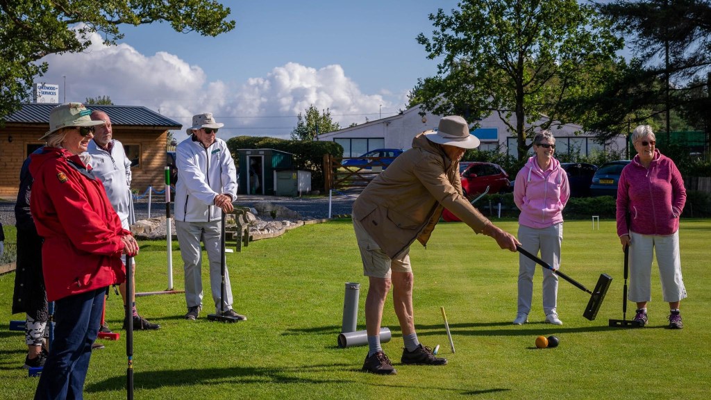 In full swing with DB Croquet Mallets