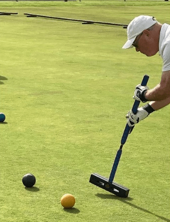 DB croquet mallet in use in Australia
