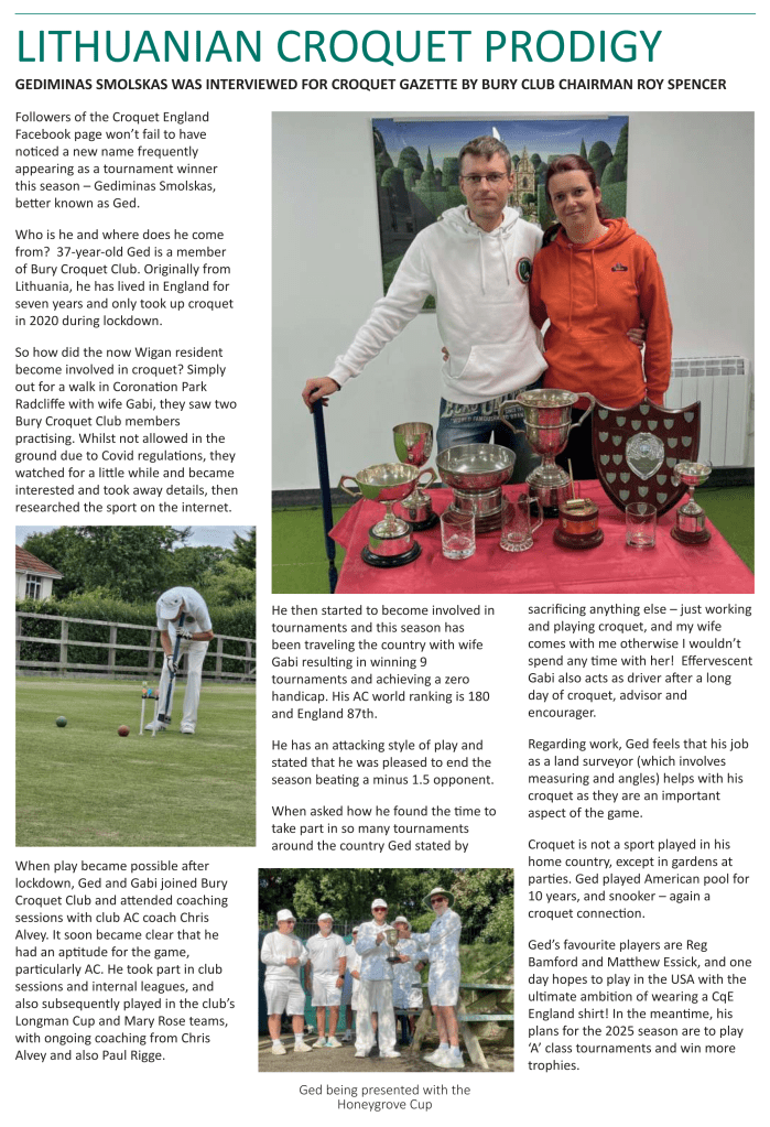 Ged Article SP6 Croquet Mallet