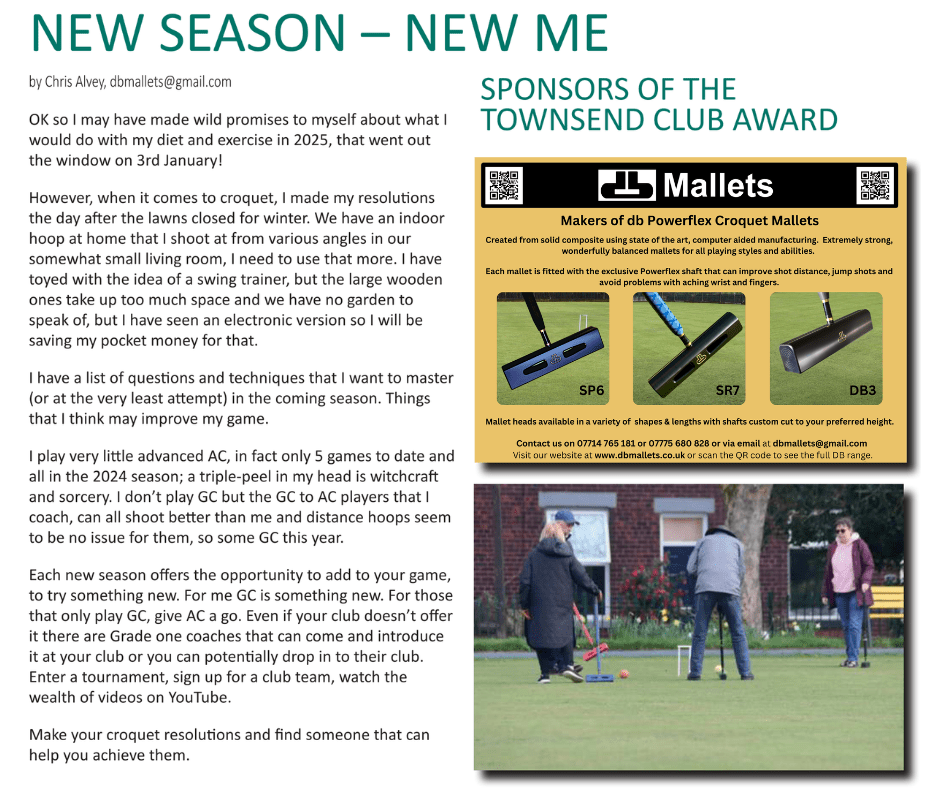 New Croquet season - new me