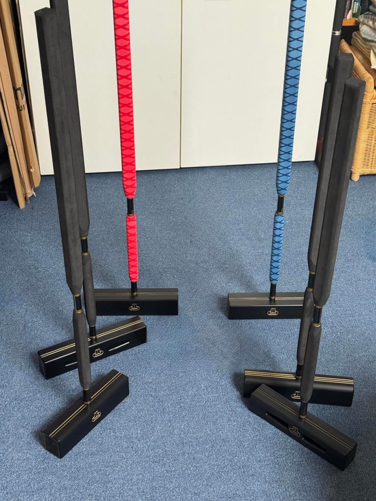 Croquet mallets assembled for Peterborough Croquet Club